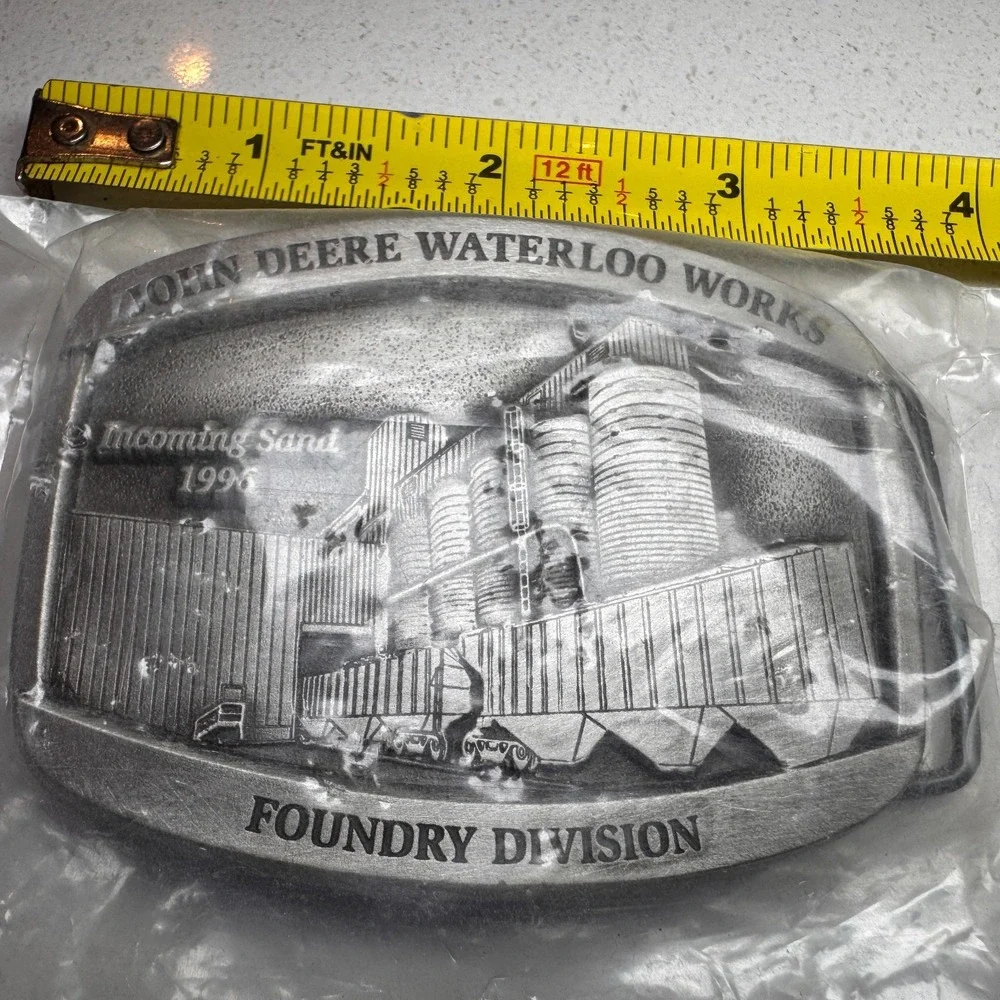 John Deere Belt Buckle Foundry Division Waterloo Works Iowa Incoming‎ Sand 1996
